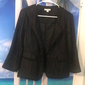 New York and Company, small, black and silver jacket.